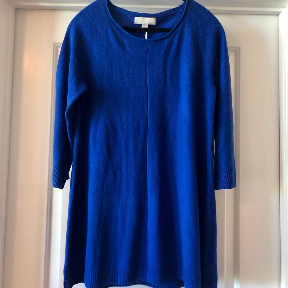 Bright Blue Tunic Sweater - Size Medium